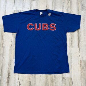 NWT Chicago Cubs Screenprint Men's Size XXL Short Sleeve Tee Blue from Amazon